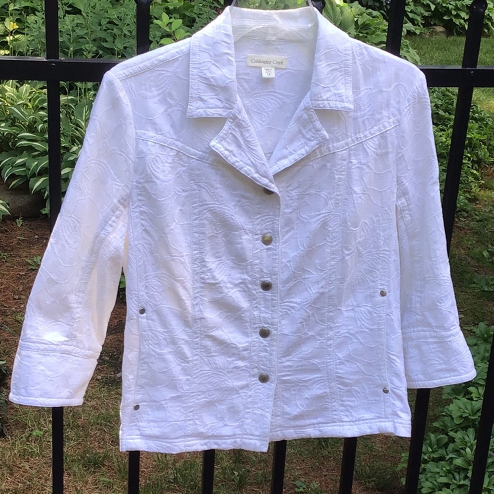 Coldwater Creek embossed casual jacket - Picture 2 of 9